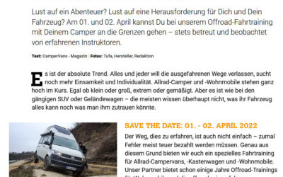 Offroadtraining CamperVans vom 01. bis 02. April 2022