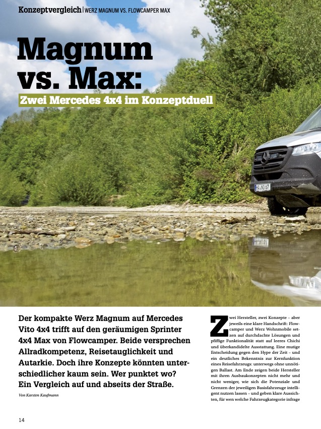 Test WERZ Camper 505 in der Zeitschrift Campervans